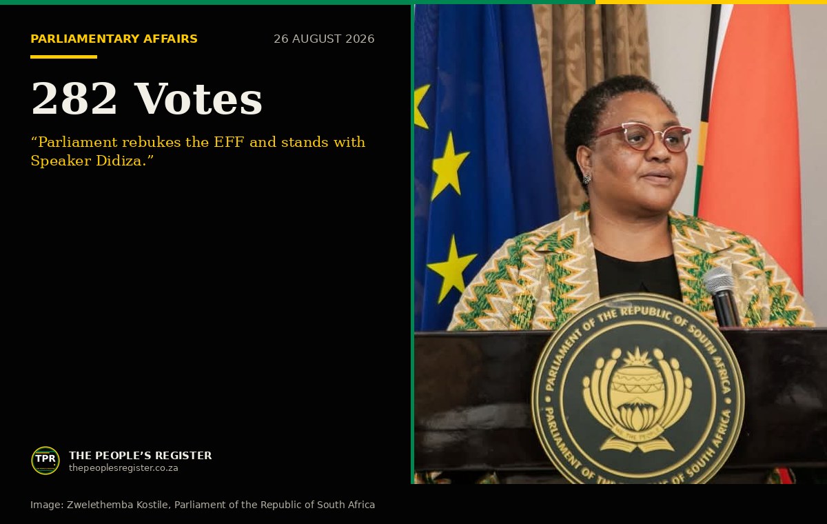Speaker of the National Assembly Thoko Didiza