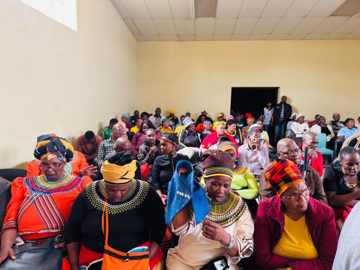 ANC NEC member Cde Andile Lungisa and REC member Cde Nozipho Jodwana address the sectoral programme of the Phuhlisa Multipurpose NPO at Daku Hall