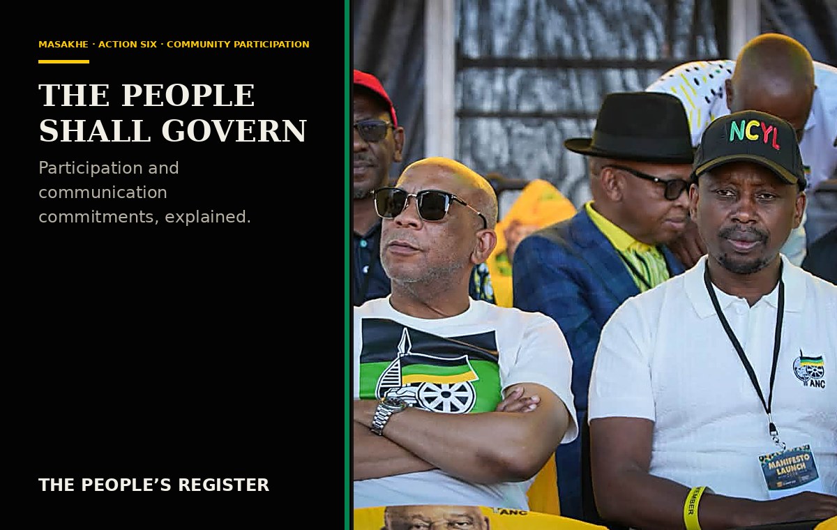 NEC member and mayoral hopeful Andile Lungisa seated next to NEC member Dr. Kgosientsho Ramokgopa at the Masakhe manifesto launch