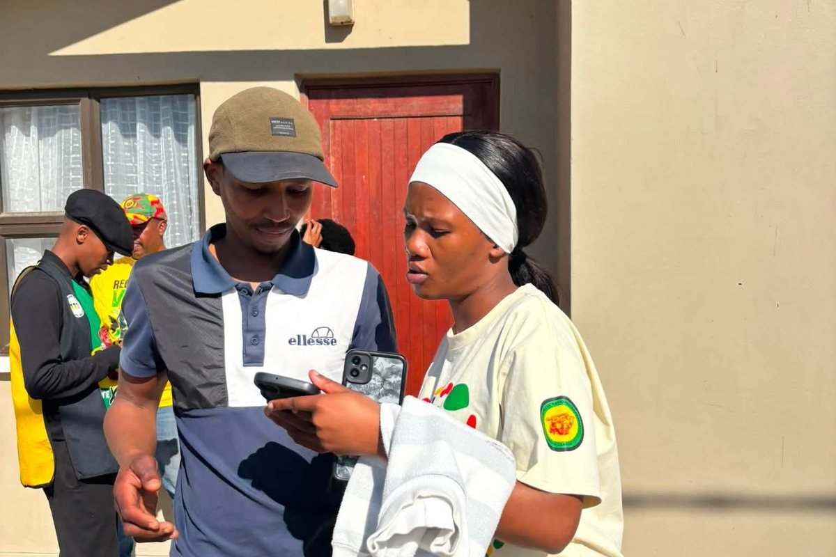ANC volunteers and community members during the voter registration drive in Nelson Mandela Bay