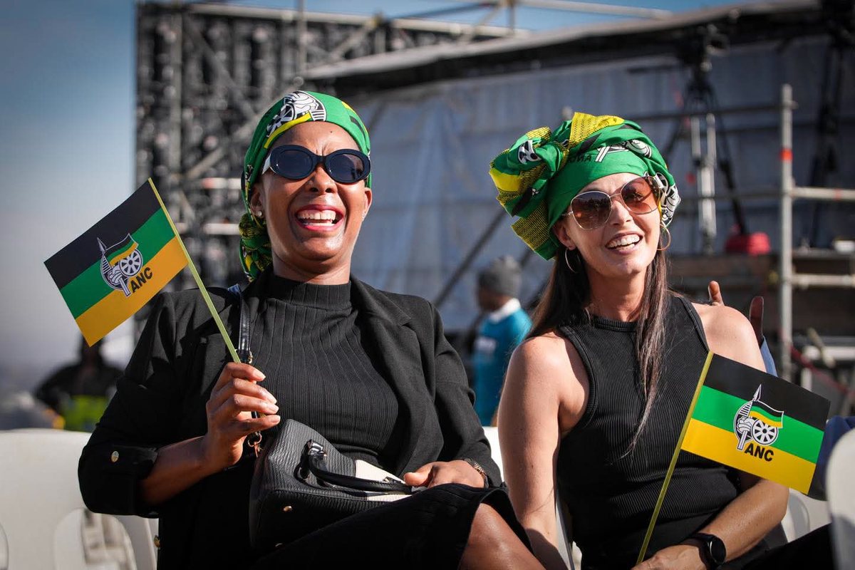 Leaders at the front row of the ANC 2026 manifesto launch, with President Ramaphosa (right)