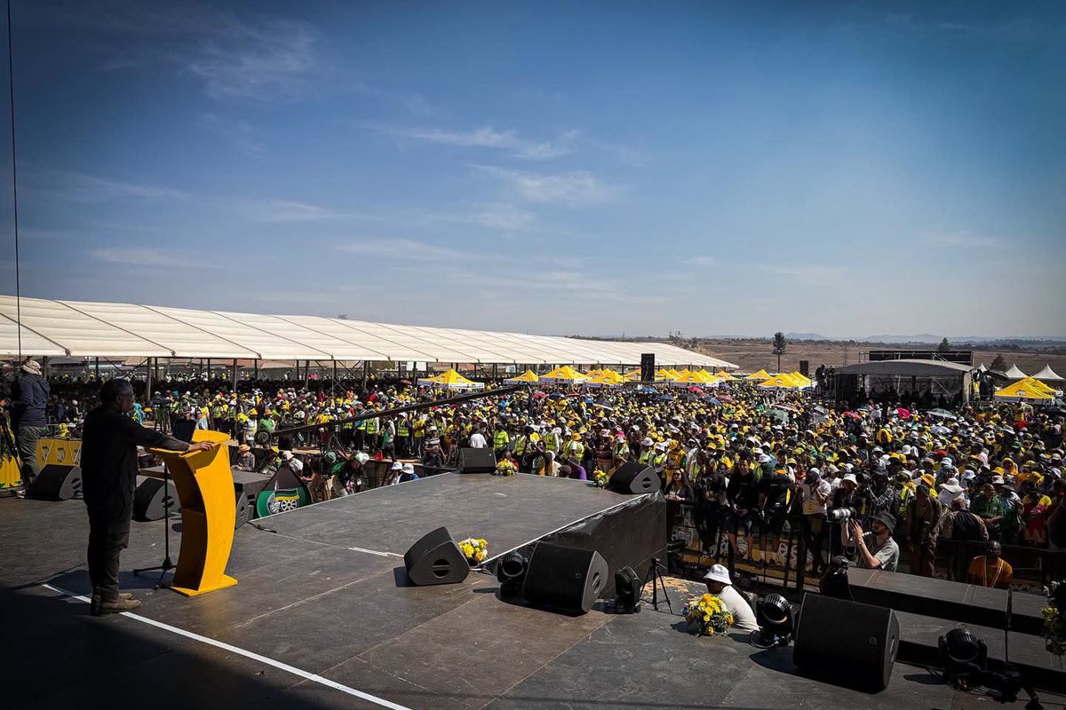 Delegates at the stage of the ANC 2026 manifesto launch
