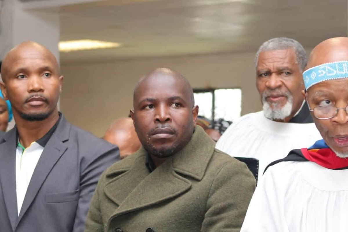 Regional Secretary Cde Siphiwo Tshaka and other regional leaders at the 126th anniversary celebrations of the Church of Umzi WaseTopiya in Motherwell