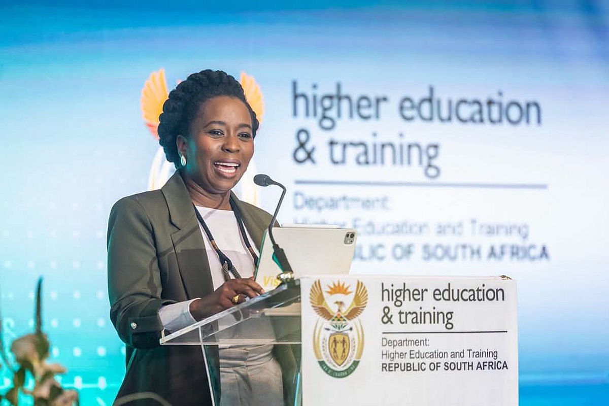 The Department of Higher Education and Training at the cellphone-repair container handover in Sebokeng